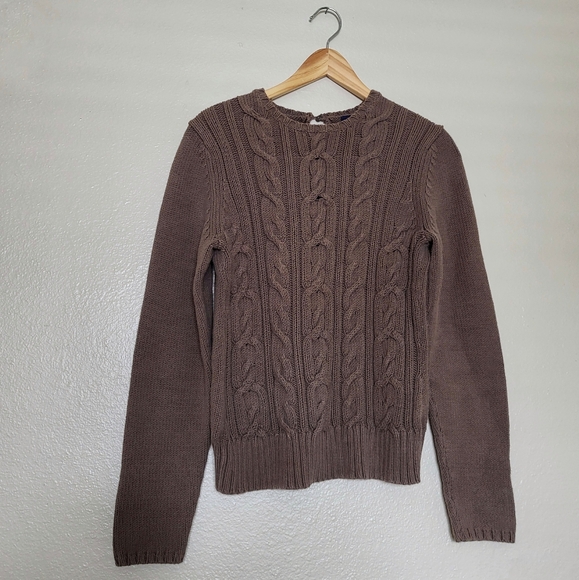 Gap Cable Knit Brown Sweater - Picture 1 of 5